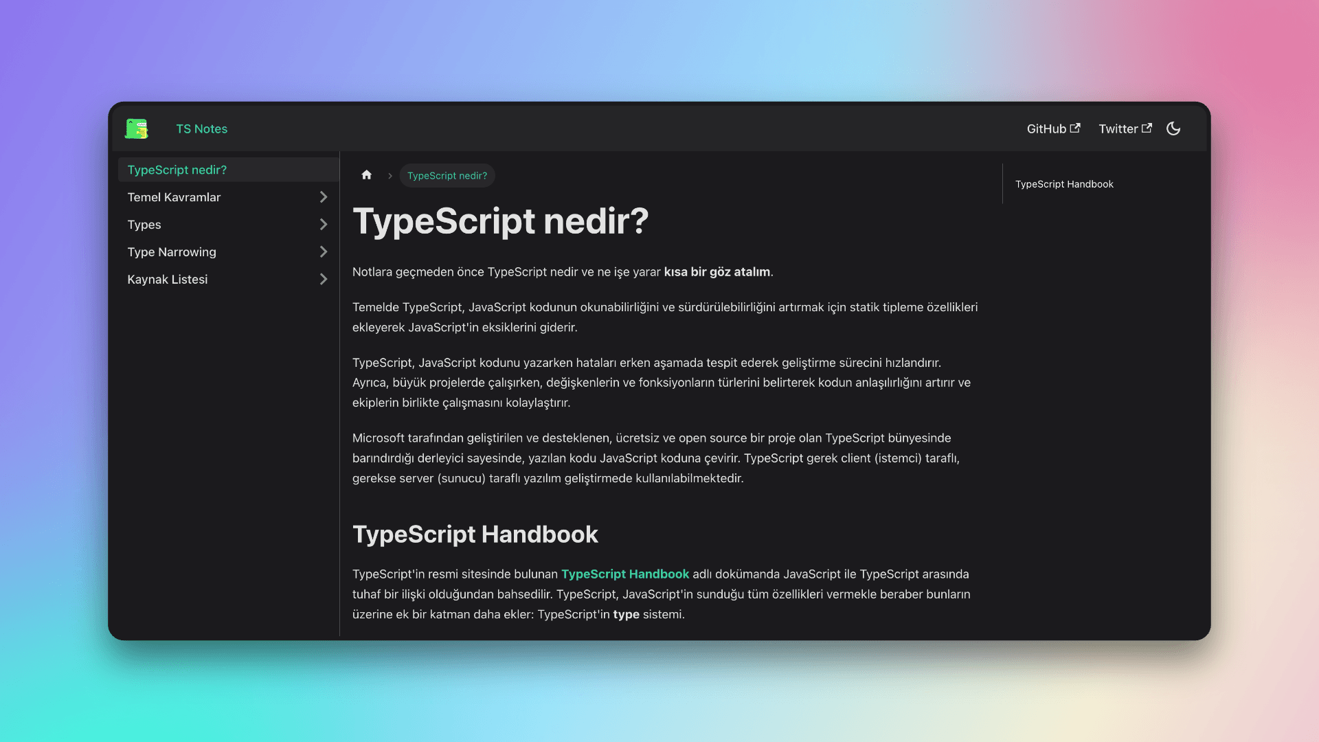 TypeScript Notları